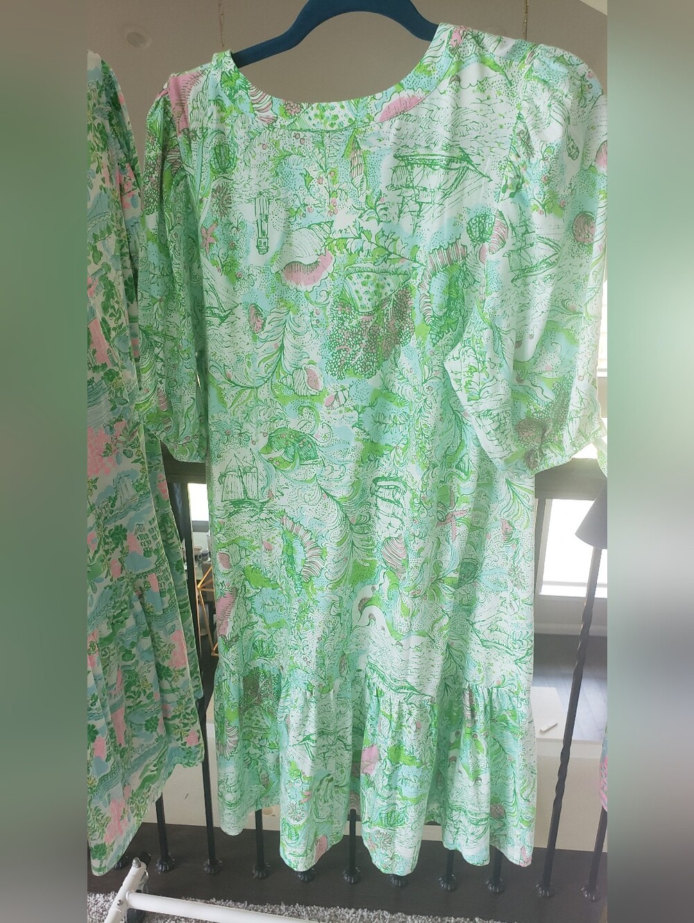 Lilly Pulitzer Green & Pink Shae Dress - Picture 3 of 4